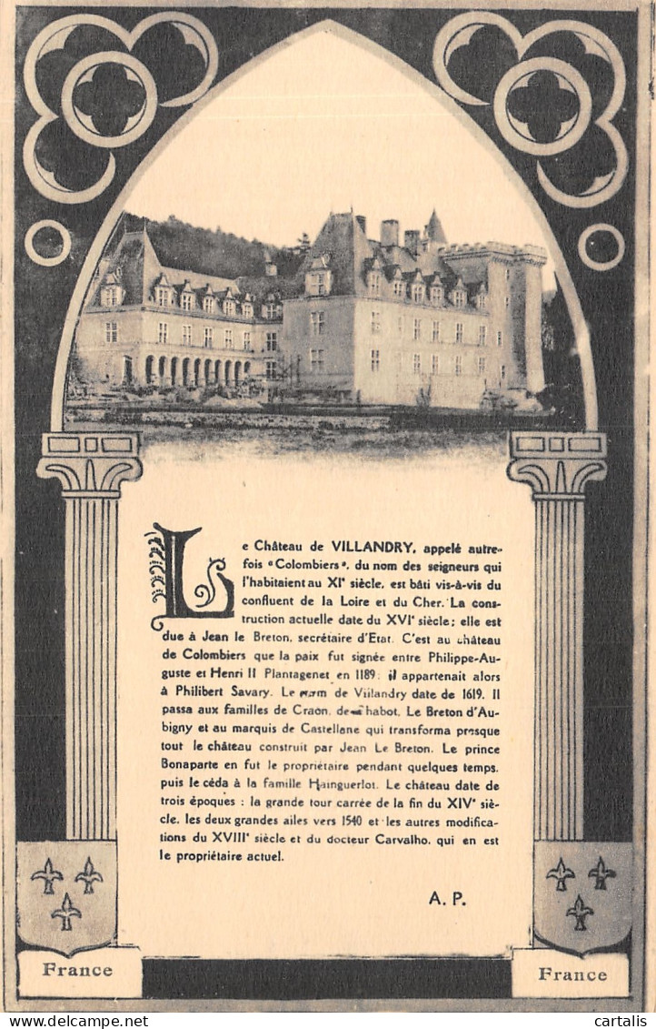 37-VILLANDRY LE CHATEAU-N°4222-C/0073 - Autres & Non Classés