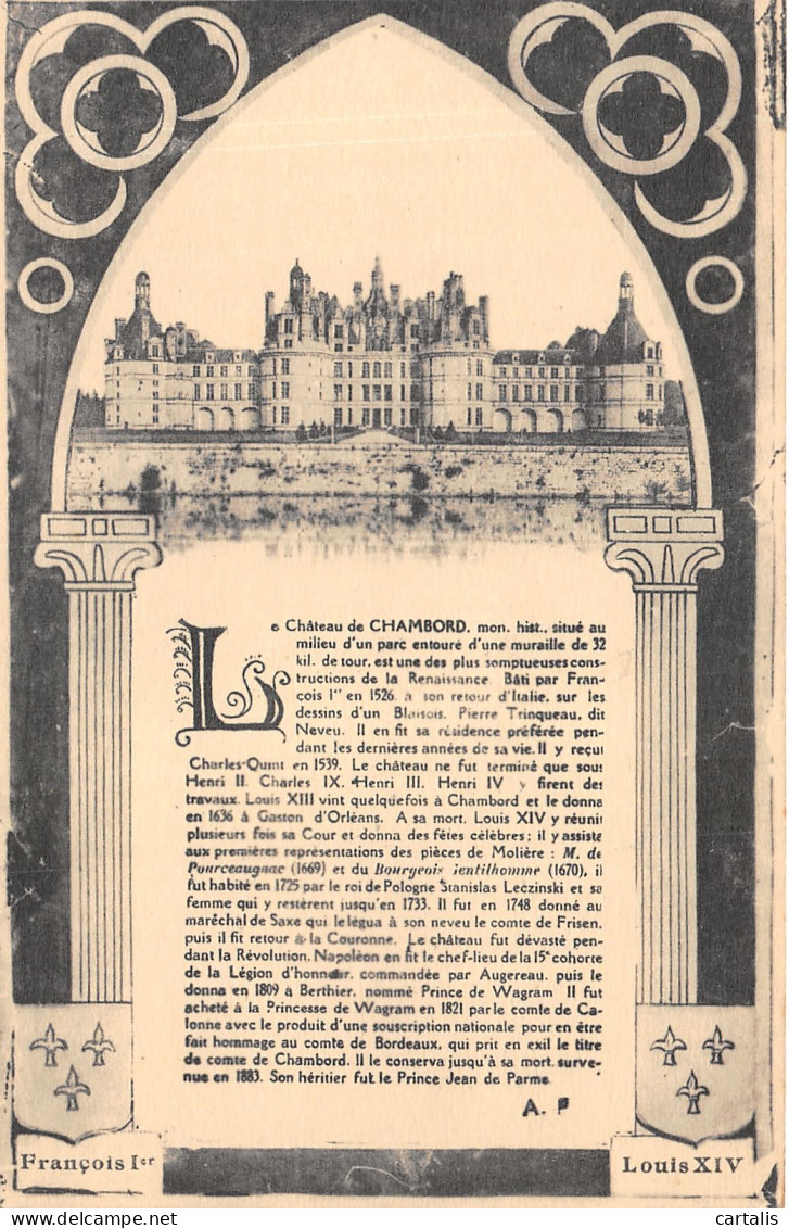 41-CHAMBORD LE CHATEAU-N°4222-D/0273 - Chambord