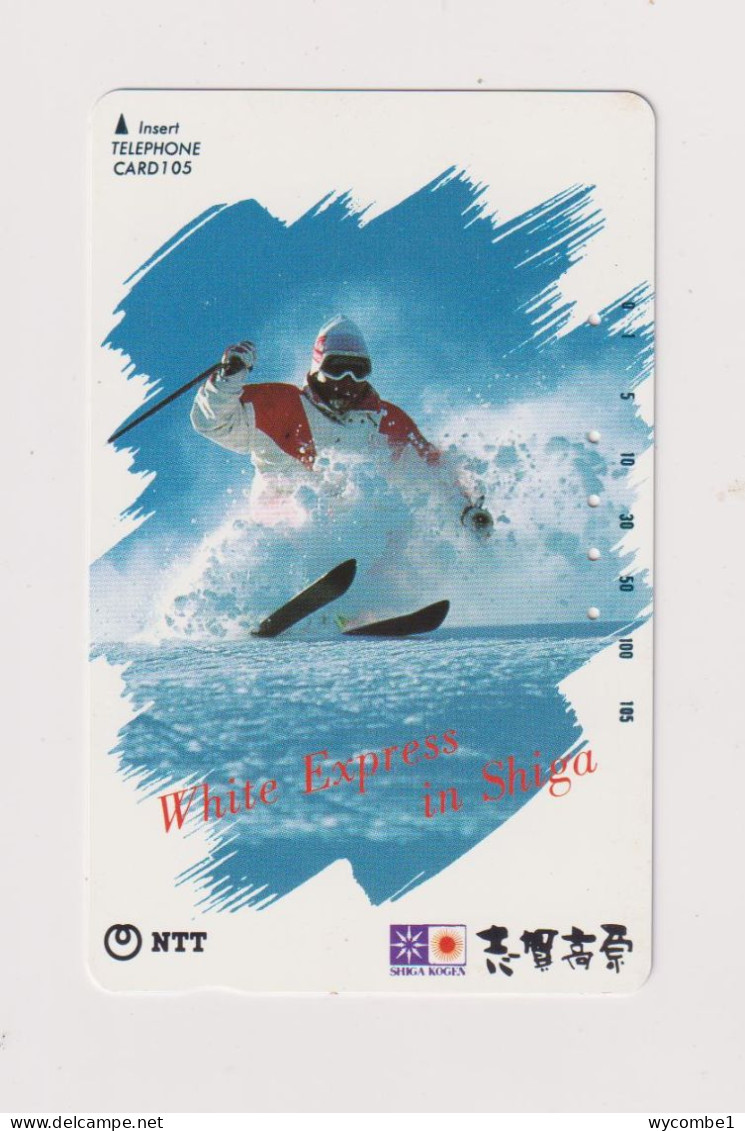 JAPAN  - Skiing Magnetic Phonecard - Japon