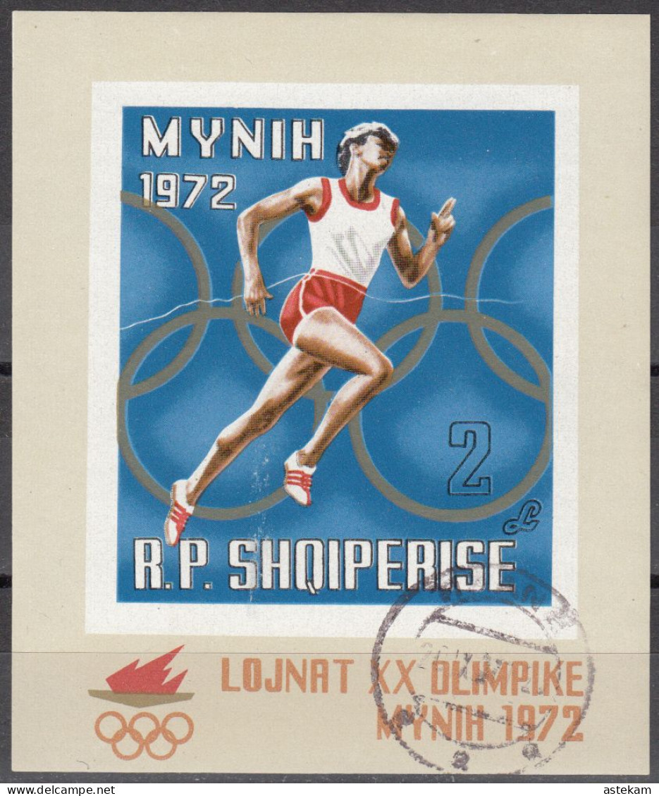 ALBANIA 1971, SPORT, SUMMER OLYMPIC GAMES In MUNICH, COMPLETE USED SERIES + Block With GOOD QUALITY - Albania