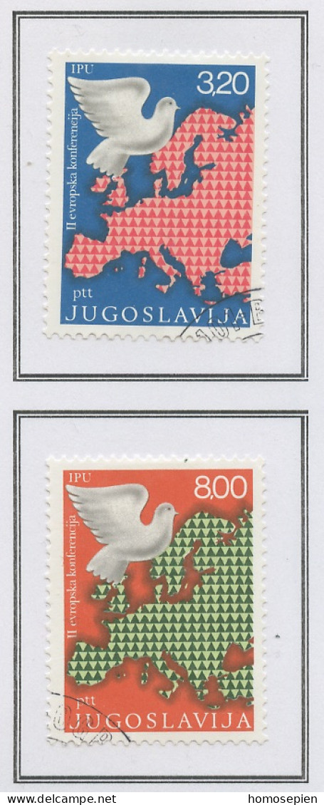 Europa KSZE 1975 Yougoslavie - Jugoslawien - Yugoslavia Y&T N°1469 à 1470 - Michel N°1585 à 1586 (o) - Idées Européennes