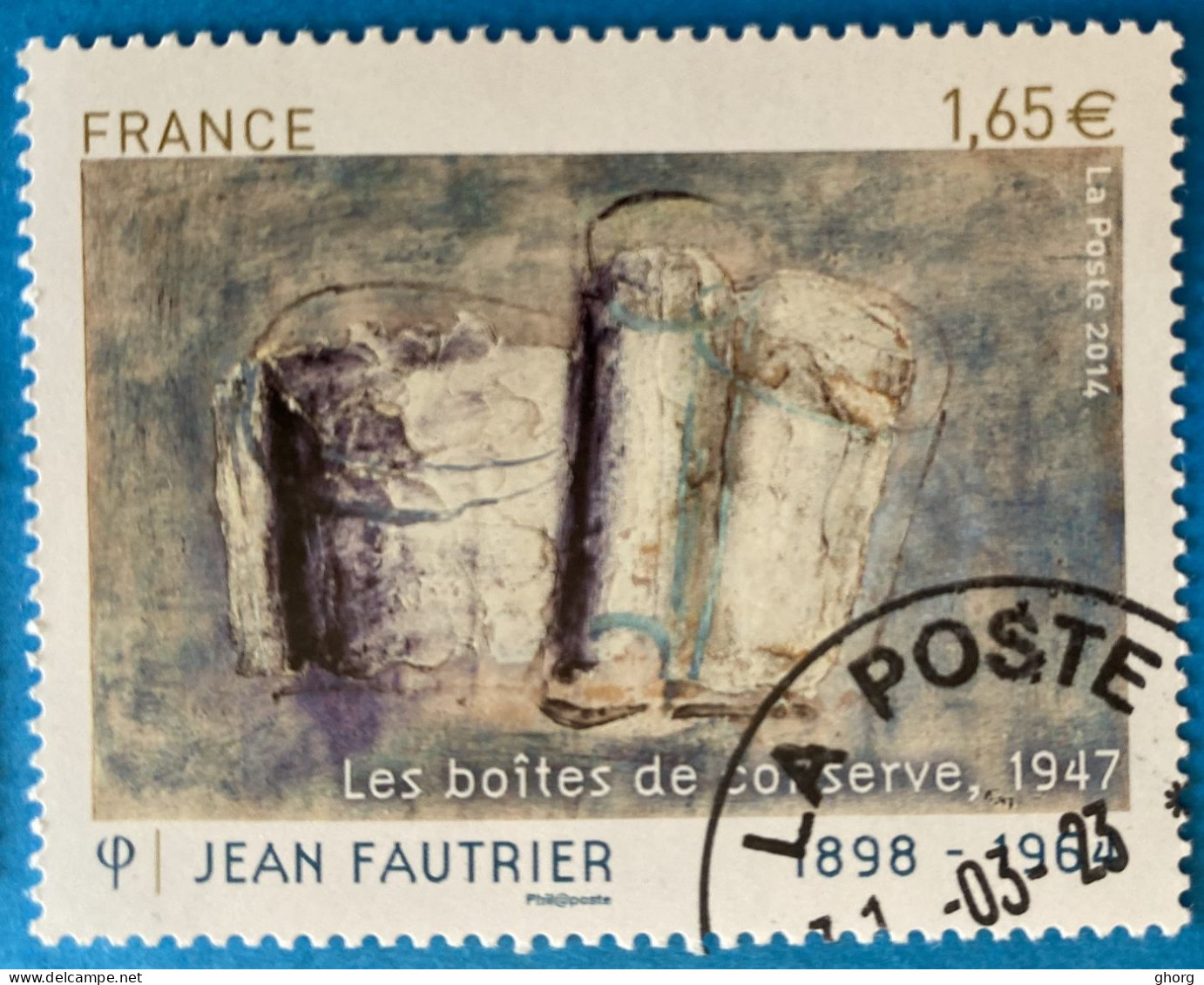 France 2014 : Jean Fautrier, Peintre Français N° 4888 Oblitéré - Used Stamps