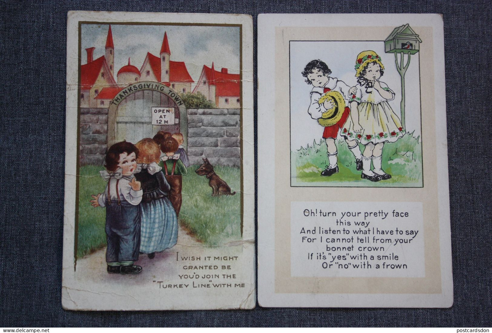 HUMOUR, COMICS - Old Postcard 1920s - Usa Edition - - 2 PCs Lot - Humour