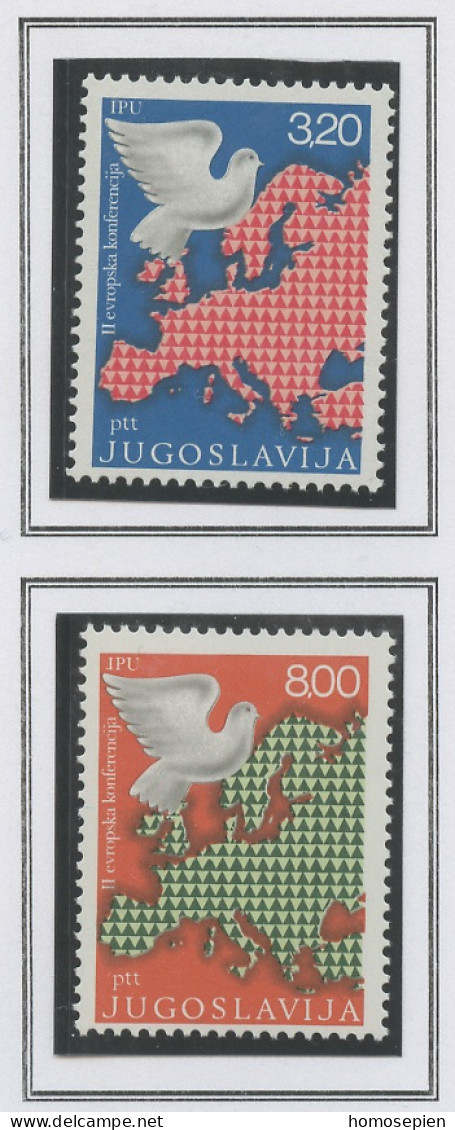 Europa KSZE 1975 Yougoslavie - Jugoslawien - Yugoslavia Y&T N°1469 à 1470 - Michel N°1585 à 1586 *** - Idées Européennes