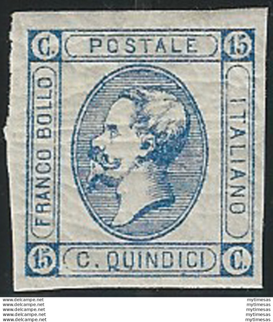 1863 Italia VE II 15c. Matraire I Tipo Screpolata MNH Sassone N. 12 - Other & Unclassified