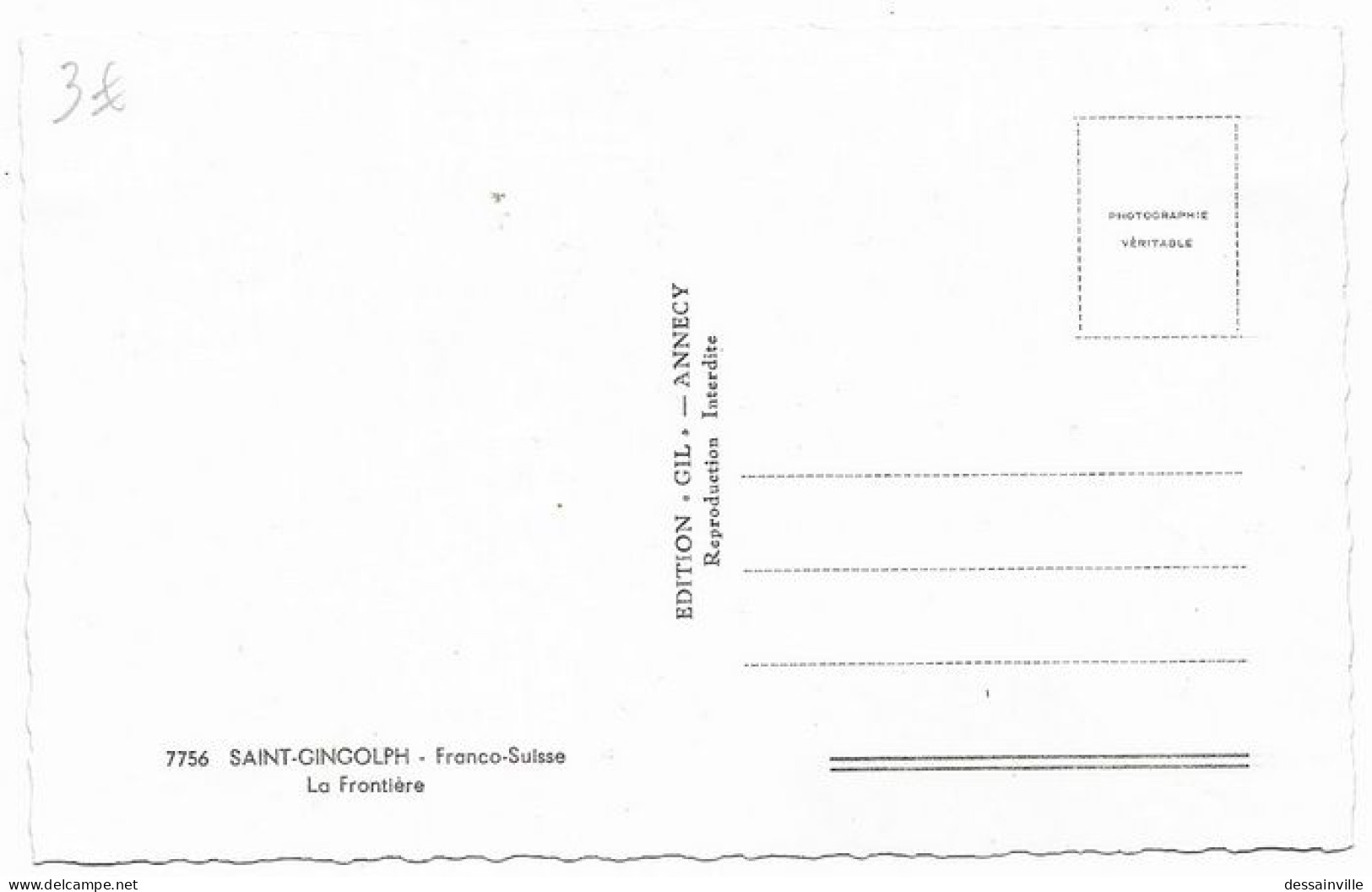 SAINT GINGOLPH - La Frontière Franco-Suisse - Sonstige & Ohne Zuordnung