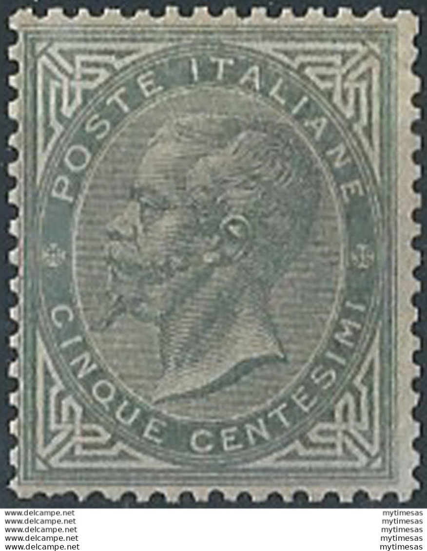 1863 Italia VE II 5c. Verde Grigio Londra MNH Sassone N. L16 - Other & Unclassified
