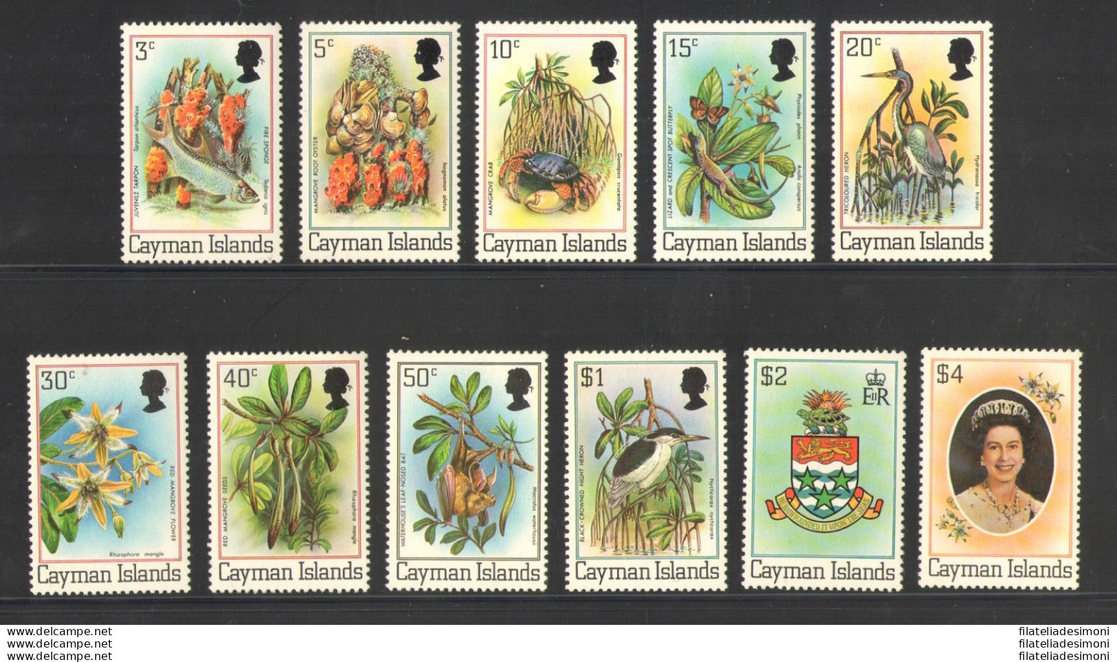 1980 CAYMAN ISLANDS, Yvert Et Tellier N. 459-69 - Serie Ordinaria - Serie Di 11 Valori - MNH** - Other & Unclassified