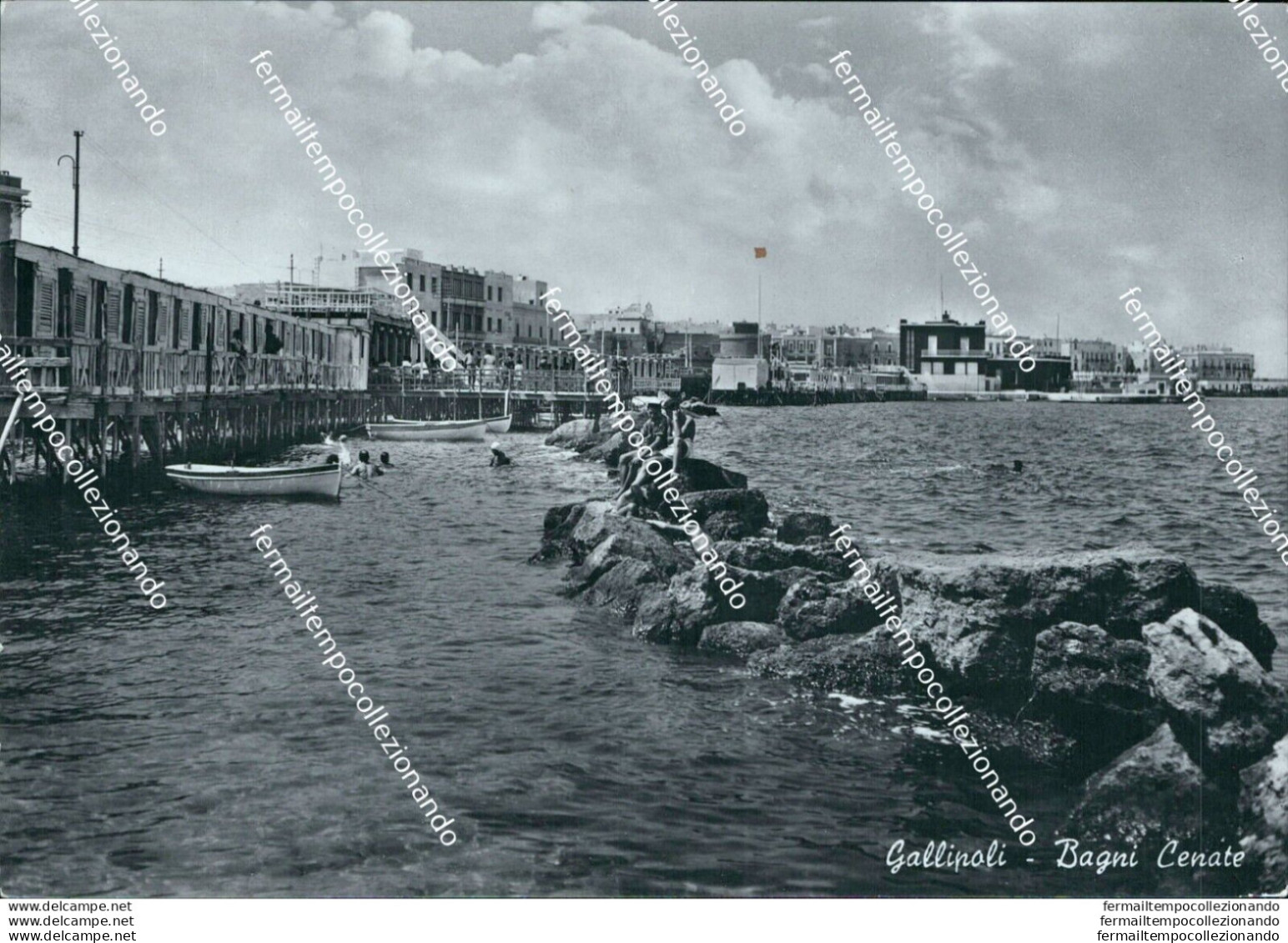 U655 Cartolina Gallipoli Bagni Cenate Provincia Di Lecce - Lecce