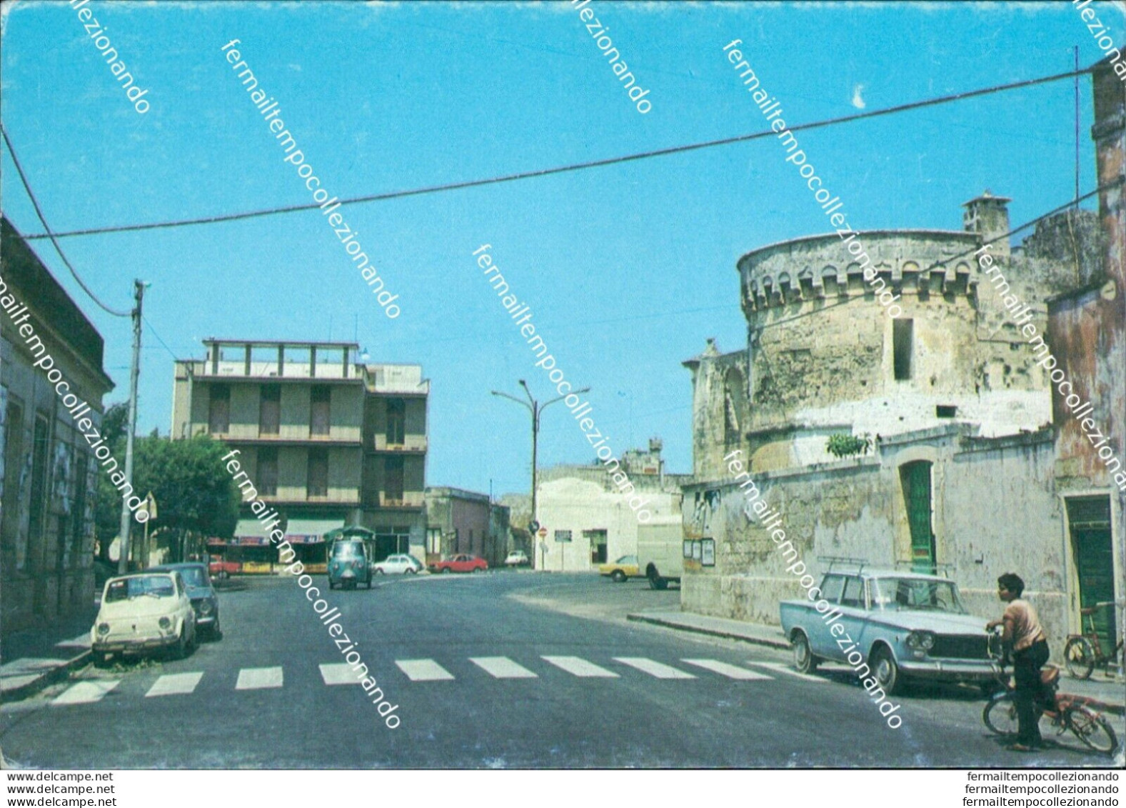 At725 Cartolina Martano Via Marconi Provincia Di Lecce - Lecce