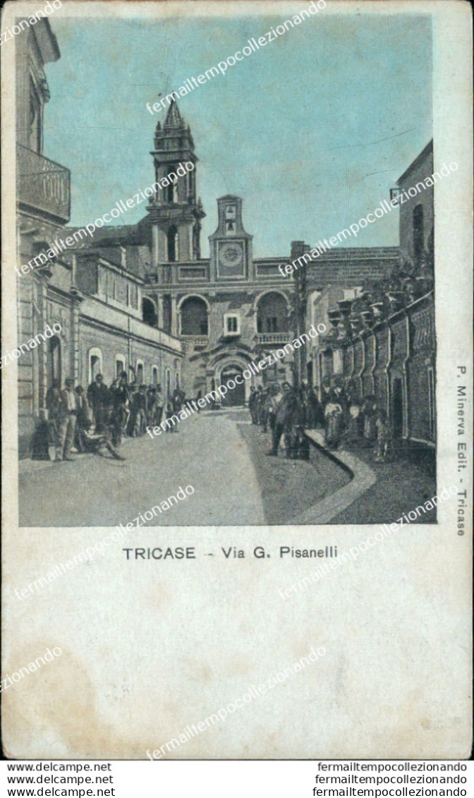 Bt2 Cartolina Tricase Via G. Pisanelli Provincia Di Lecce Puglia - Lecce