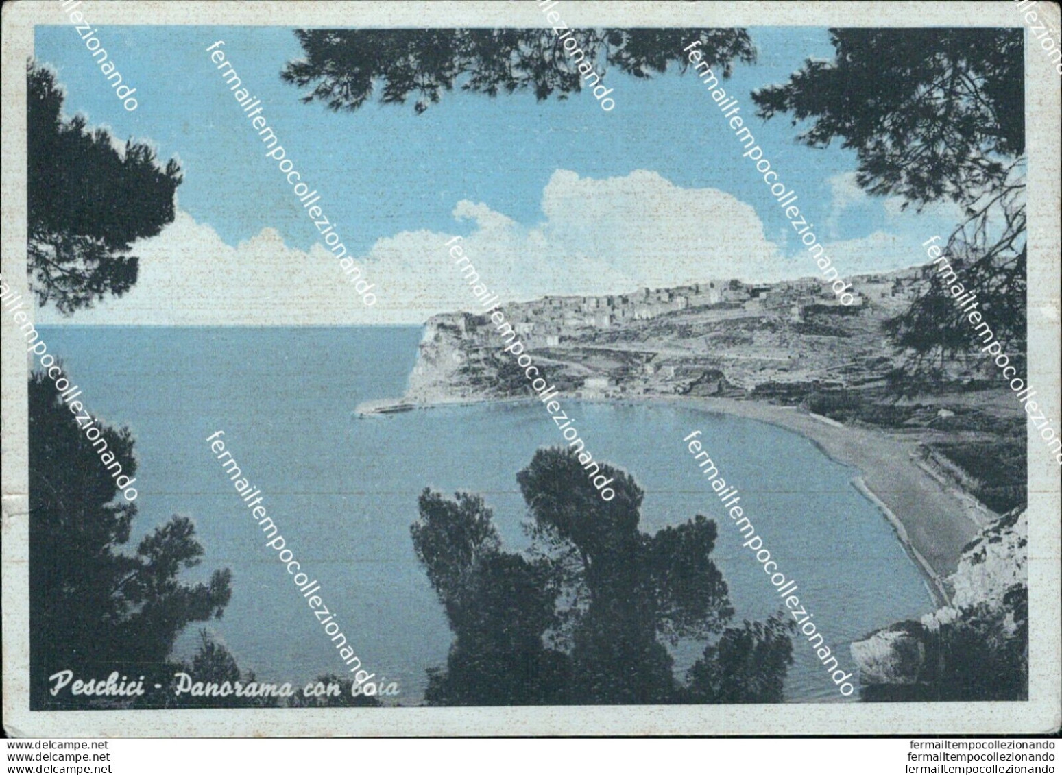 Ap510 Cartolina Peschici Panorama Con Baia Provincia Di Foggia - Foggia