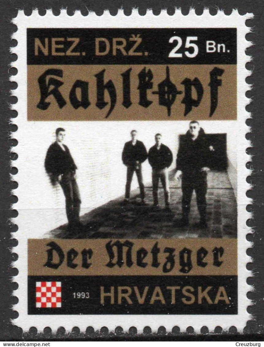 Kahlkopf - Briefmarken Set Aus Kroatien, 16 Marken, 1993. Unabhängiger Staat Kroatien, NDH. - Croatie