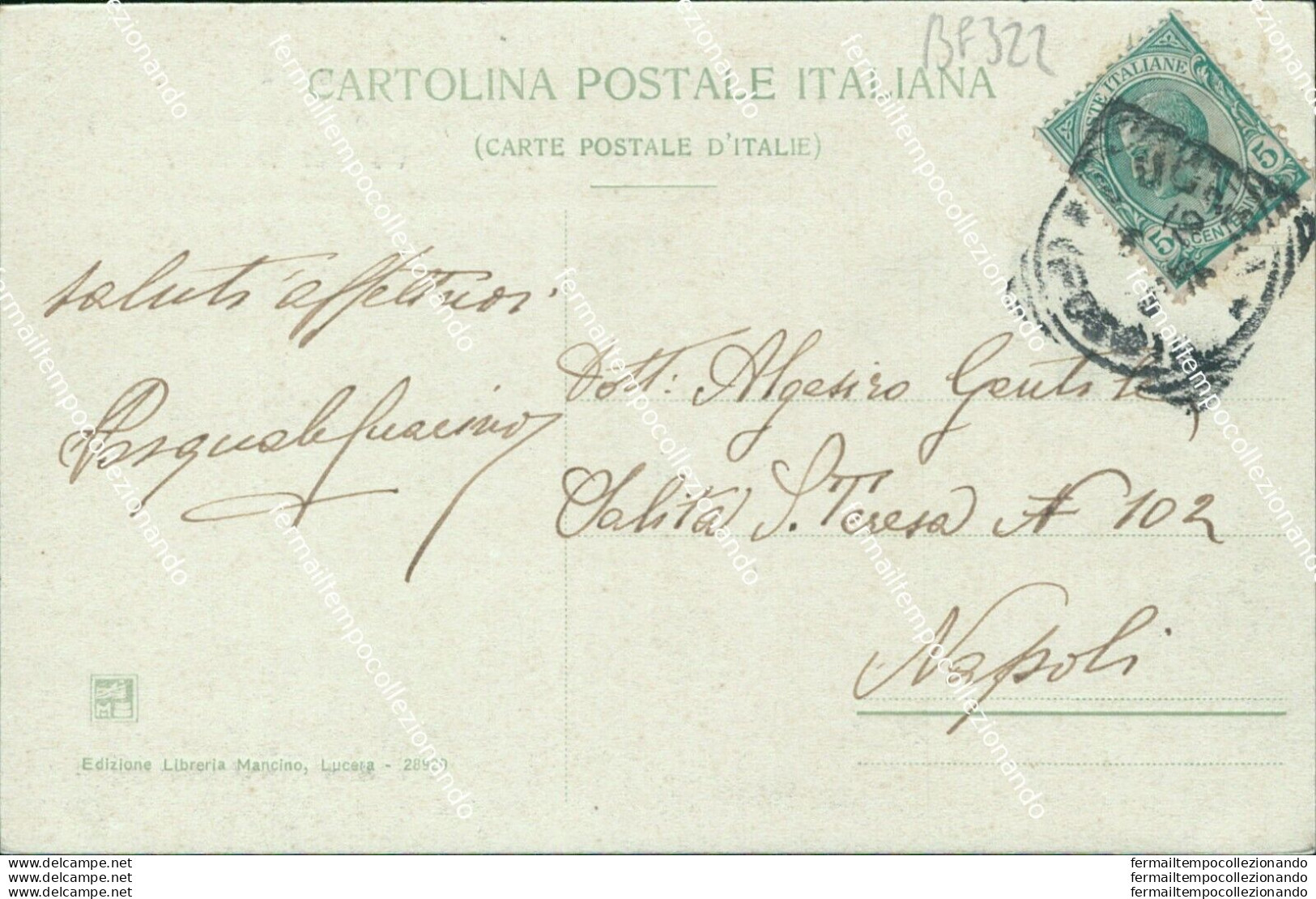 Bg322 Cartolina Lucera Castello Svevo Visto Da Belvedere Provincia Di Foggia - Foggia