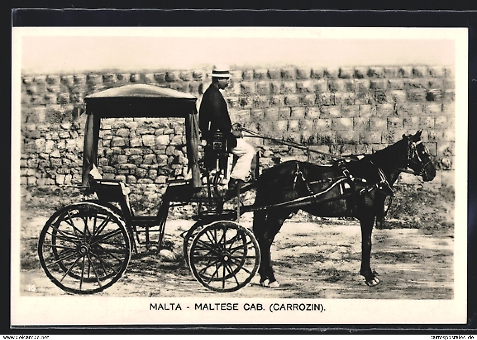 AK Malta, Maltese Cab, Pferdekutsche Wartet Auf Fahrgäste  - Horses