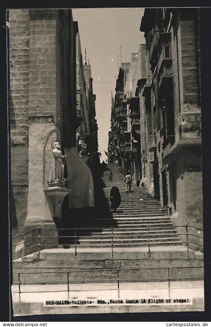 AK Valletta, Sda. Santa Lucia, A Flight Of Steps  - Malte