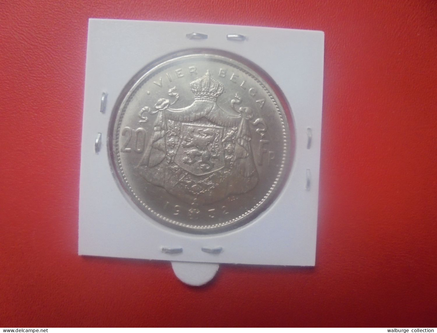 Albert 1er. 20 FRANCS 1932 VL POS.B (A.1) - 20 Francs & 4 Belgas
