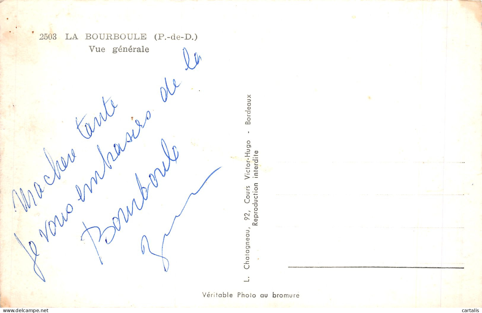 63-LA BOURBOULE-N°4224-G/0355 - La Bourboule