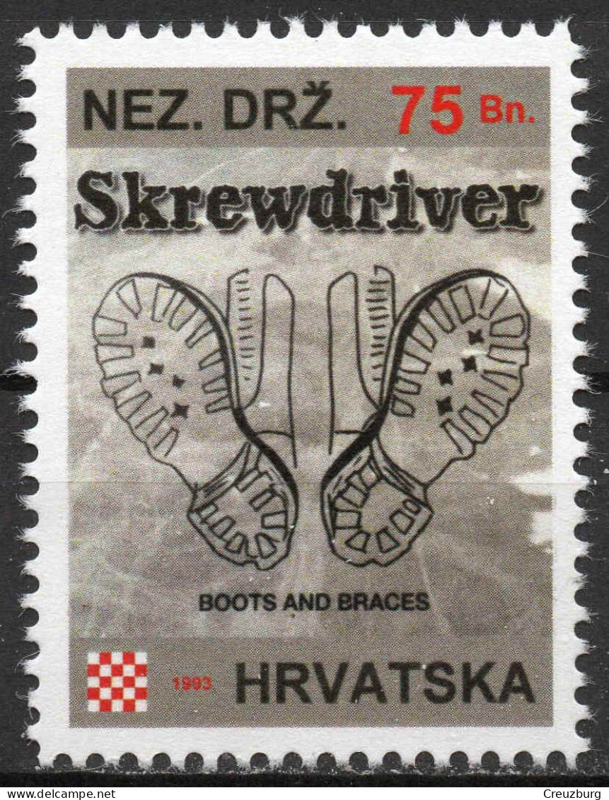 Skrewdriver - Briefmarken Set Aus Kroatien, 16 Marken, 1993. Unabhängiger Staat Kroatien, NDH. - Croatia