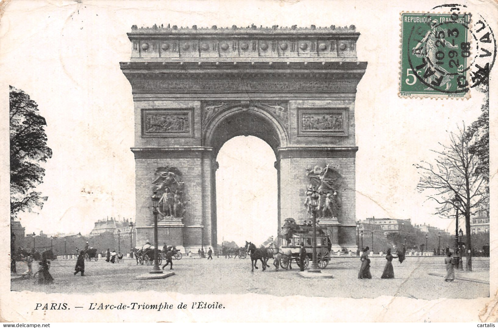 75-PARIS L ARC DE TRIOMPHE DE L ETOILE-N°4225-A/0319 - Triumphbogen