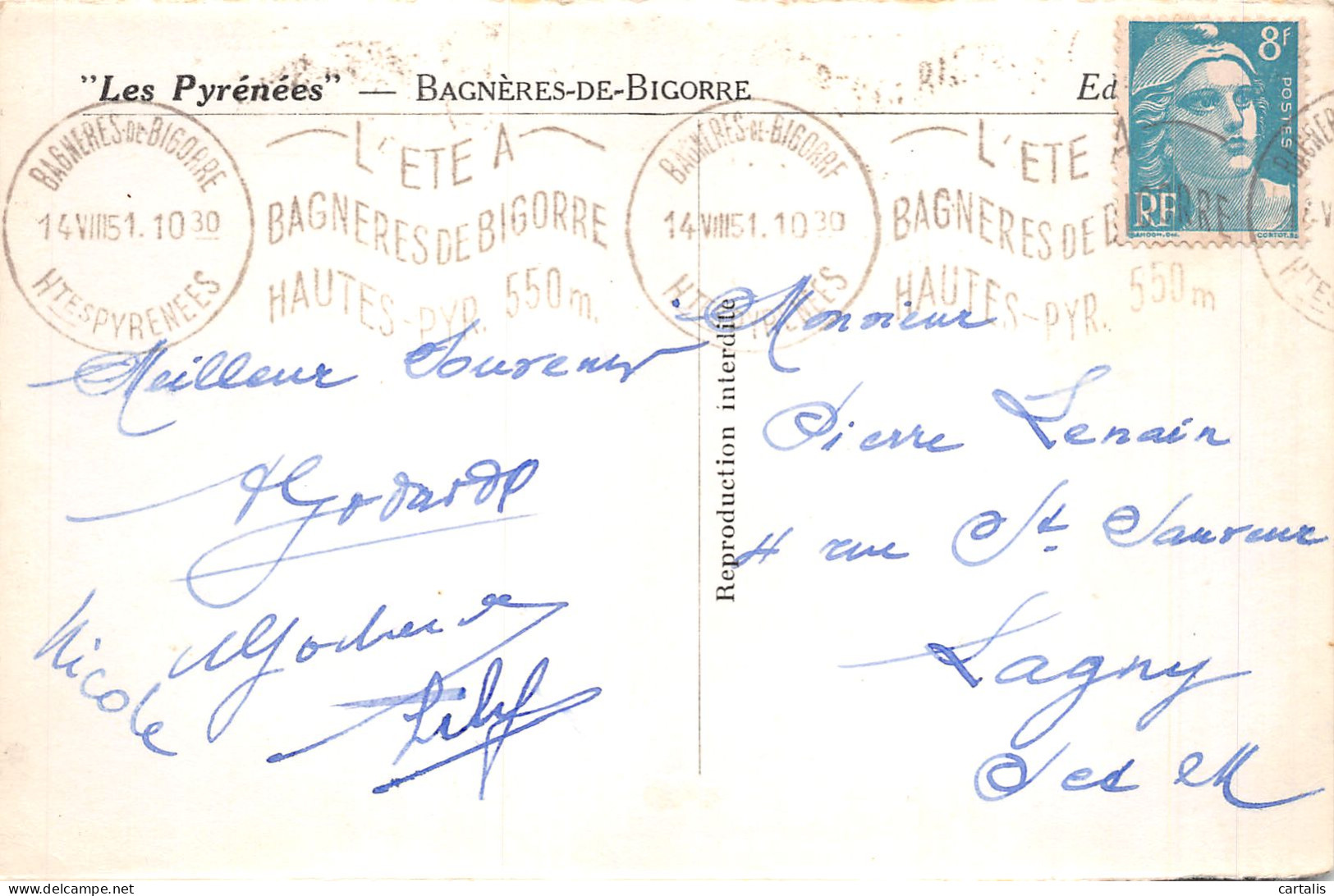 65-BAGNERES DE BIGORRE-N°4225-A/0045 - Bagneres De Bigorre