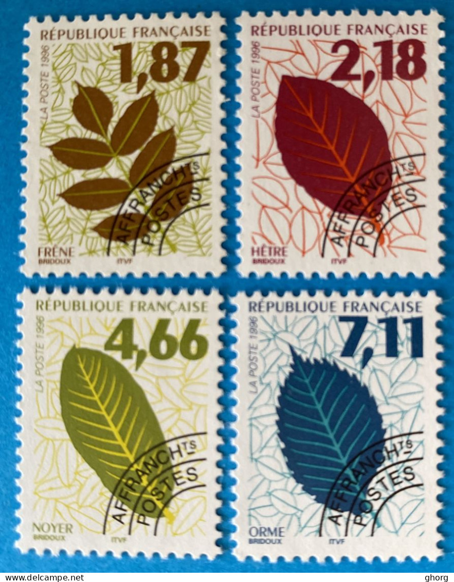 France 1996 : Feuilles D'arbres N° 236 à 239 Oblitéré - 1989-2008