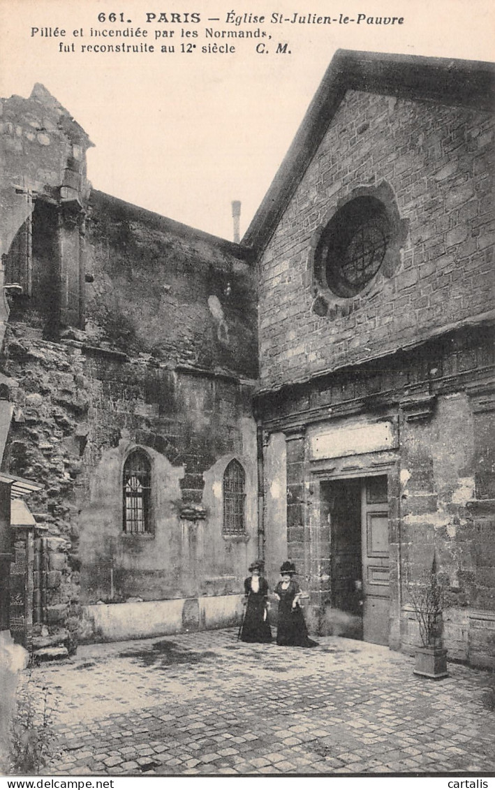 75-PARIS EGLISE SAINT JULIEN LE PAUVRE-N°4225-C/0227 - Chiese