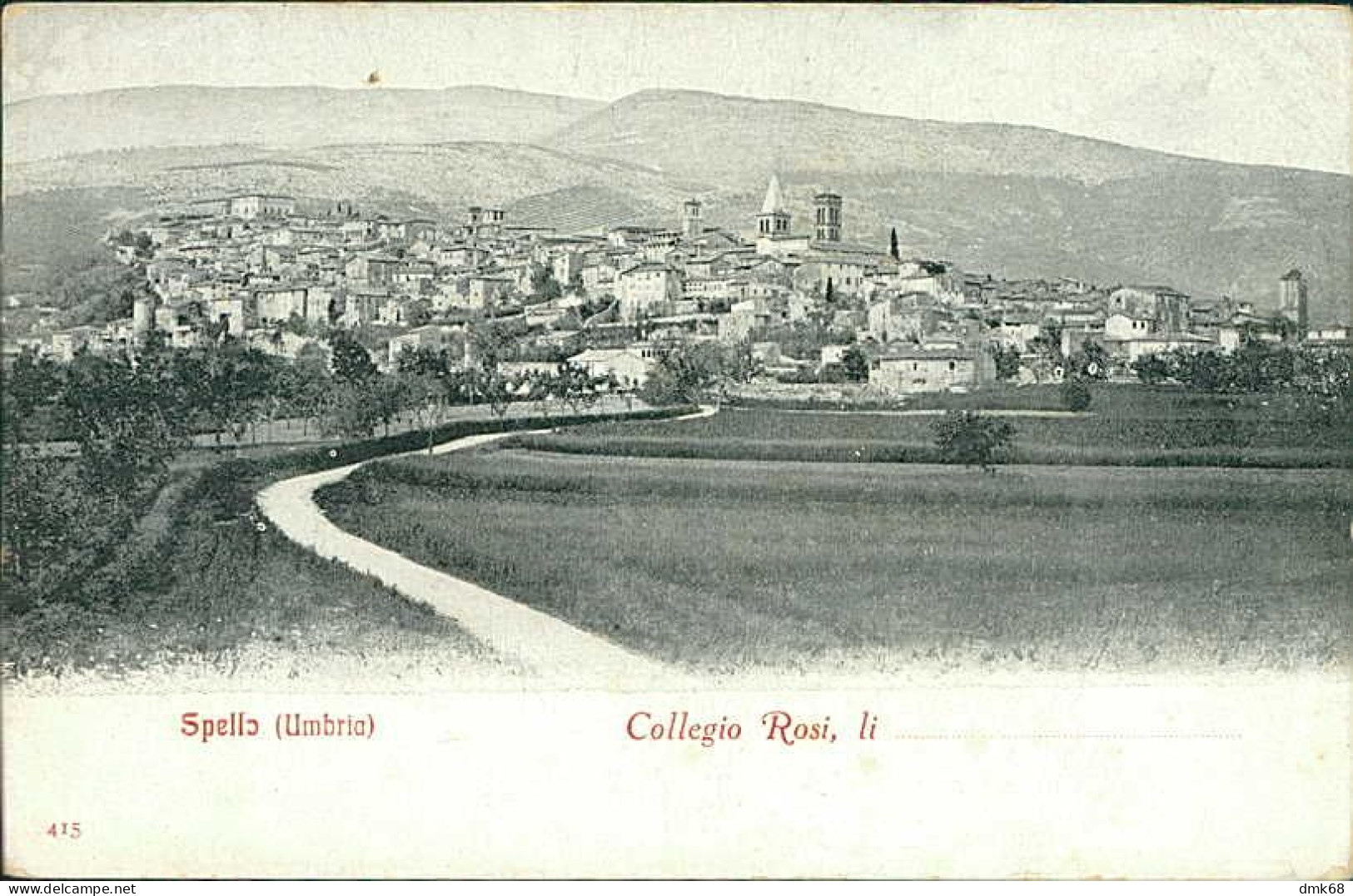 SPELLO ( PERUGIA ) PANORAMA - COLLEGIO ROSI --1910s (20778) - Perugia