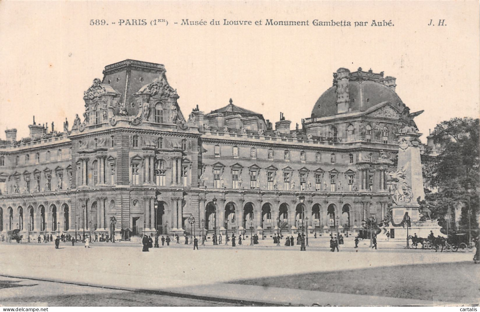 75-PARIS MUSEE DU LOUVRE ET MONUMENT GAMBETTA -N°4225-B/0289 - Musées