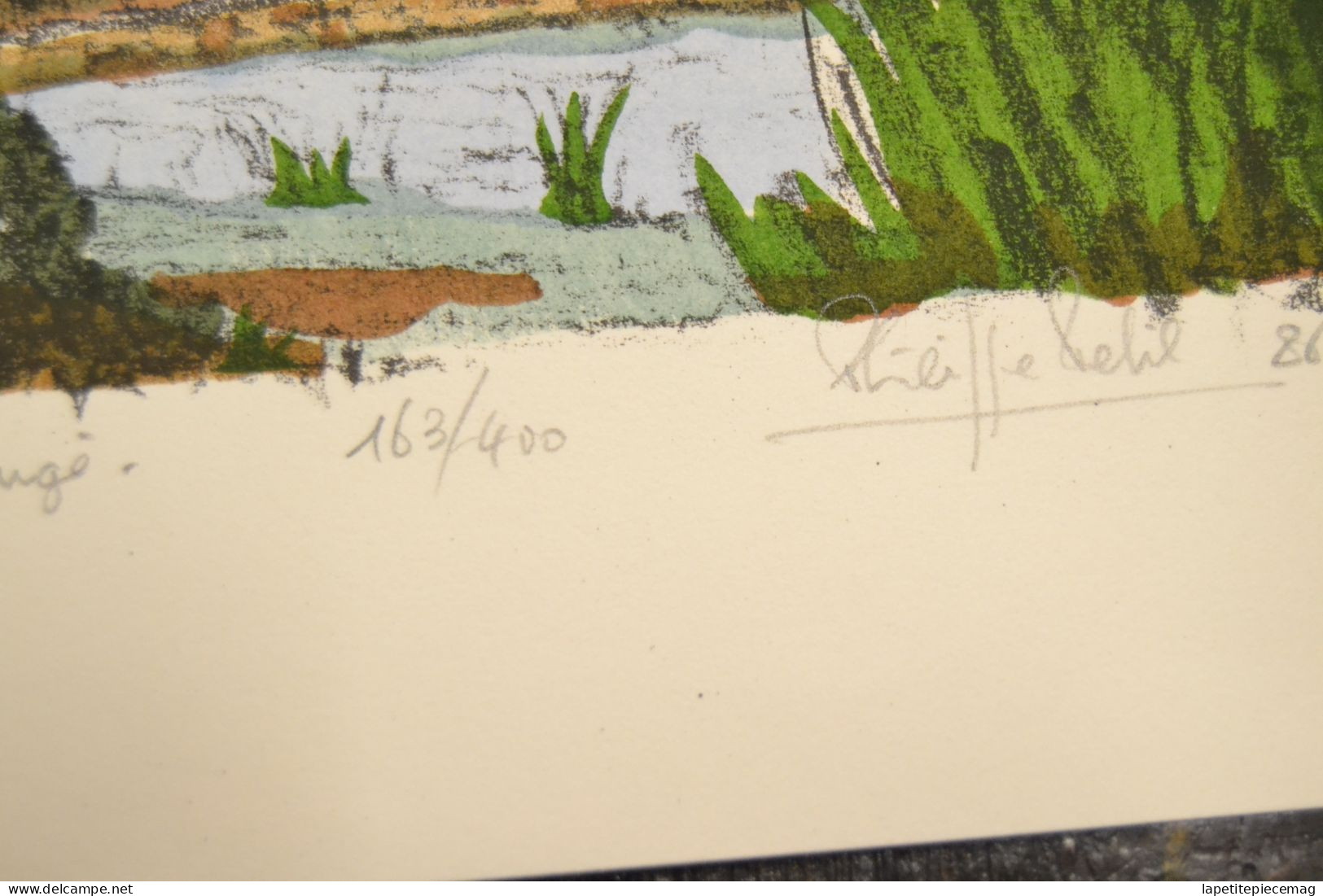 Dessin Peinture Aquarelle Le Vieil-Baugé, Maine Et Loire (secteur Saumur) Signé Et Daté 1986. Numéroté - Disegni