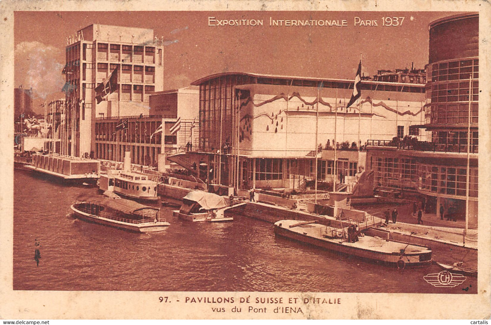 75-PARIS EXPO INTERNATIONALE PAVILLON DE SUISSE ET Italie-N°4225-G/0175 - Mostre