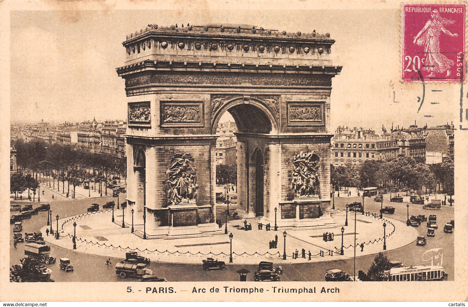 75-PARIS ARC DE TRIOMPHE-N°4225-F/0363 - Arc De Triomphe