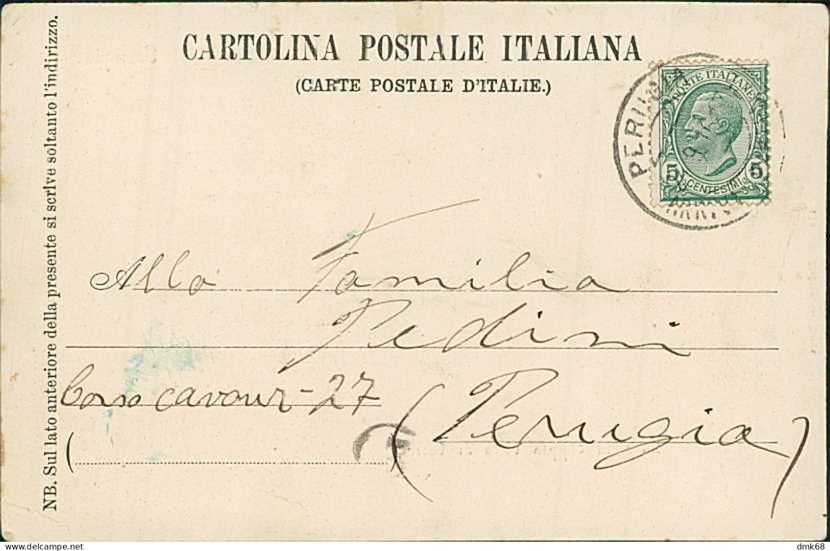 PERUGIA - LA VIA APPIA VISTA DI BASSO - EDIZIONE RICHTER - SPEDITA 1915 (20779) - Perugia