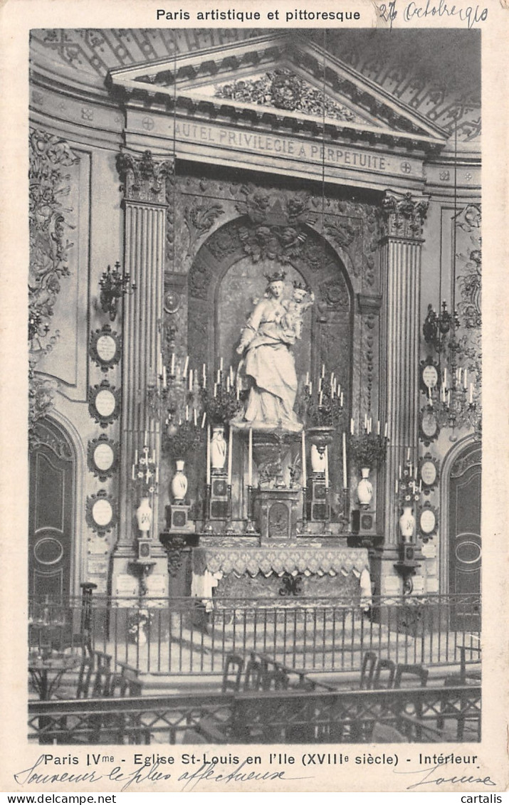 75-PARIS EGLISE SAINT LOUIS EN L ILE-N°4226-A/0211 - Chiese