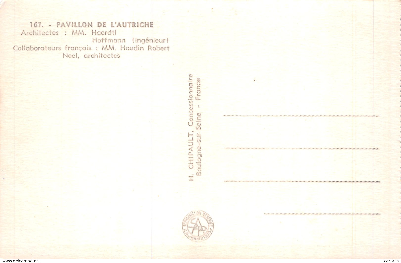 75-PARIS EXPO INTERNATIONALE 1937 PAVILLON D Autriche-N°4226-A/0123 - Expositions