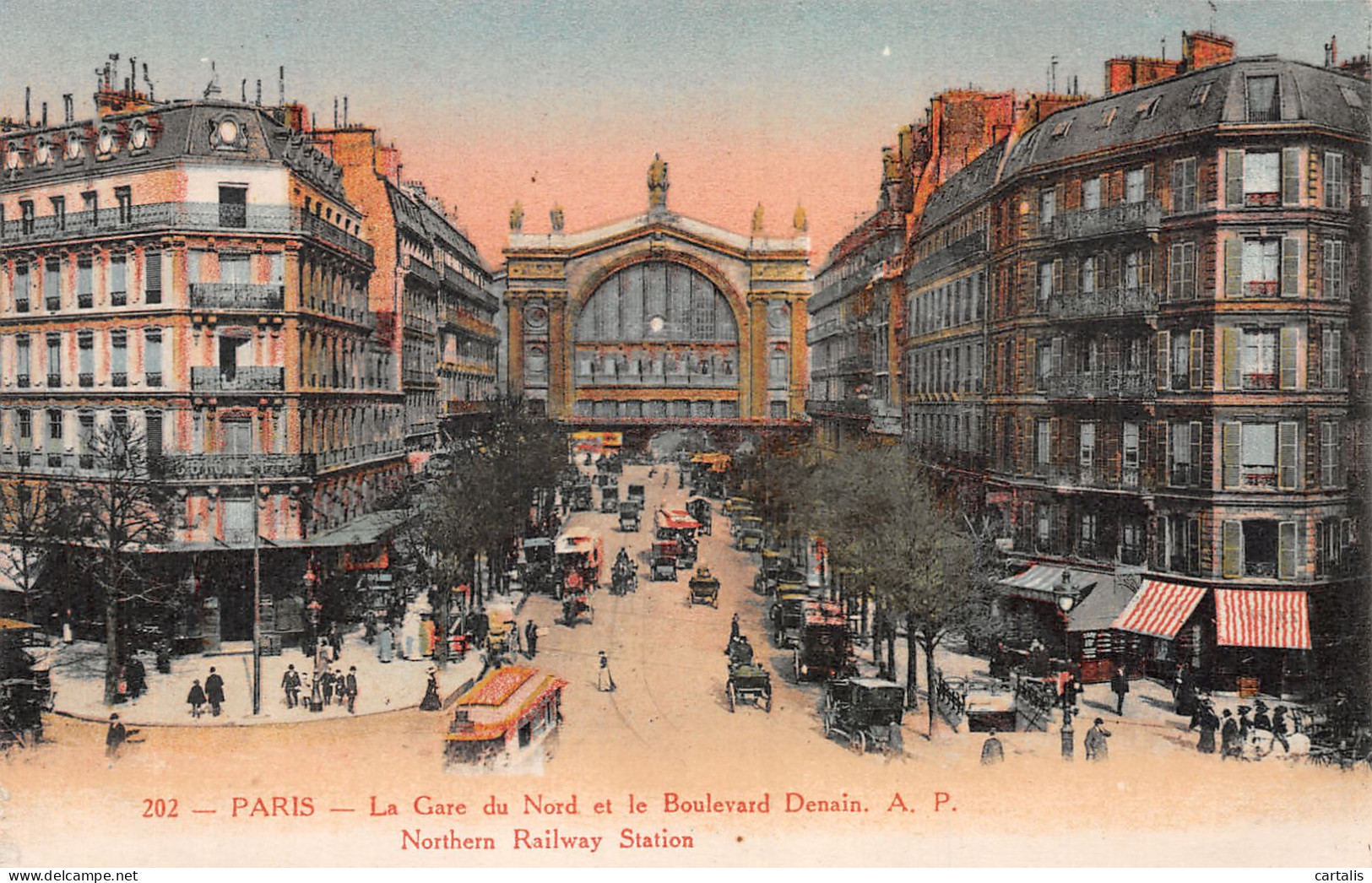 75-PARIS LA GARE DU NORD ET LE BOULEVARD DENAIN-N°4226-A/0075 - Stations, Underground