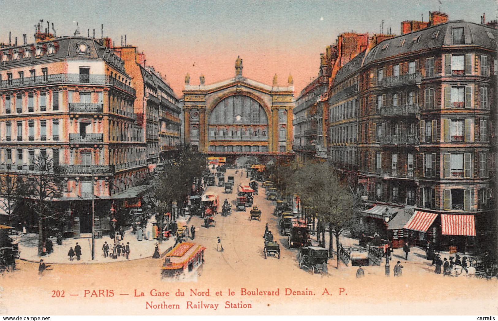 75-PARIS LA GARE DU NORD ET LE BOULEVARD DENAIN-N°4226-A/0075 - Métro Parisien, Gares