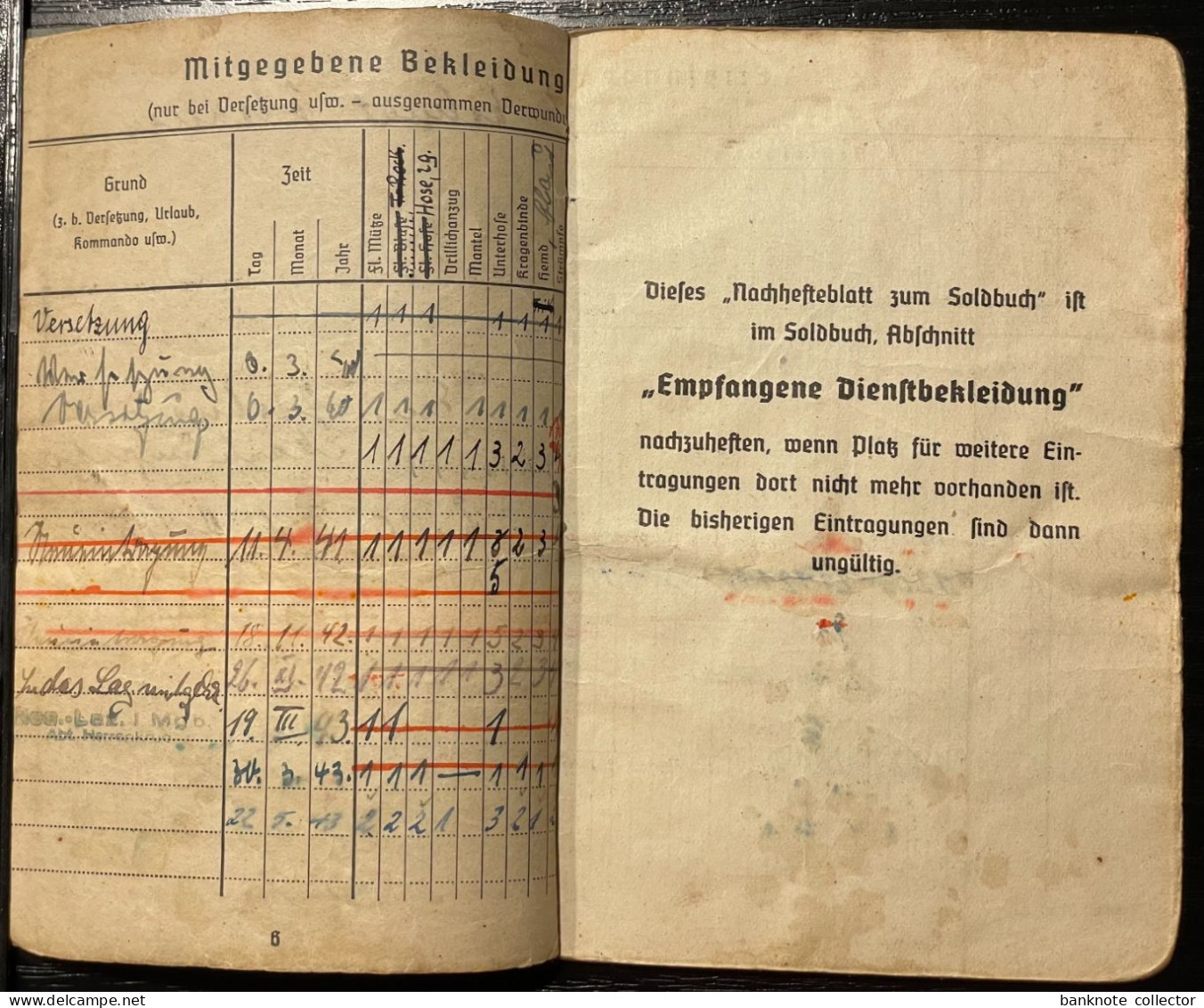 Deutschland, Germany - Deutsches Reich - Soldbuch - Personalausweis - Luftwaffe - 1939 ! - 1939-45