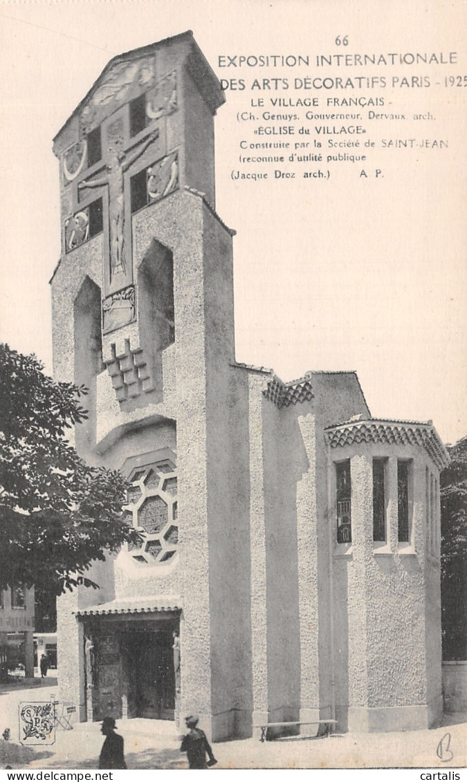 75-PARIS EXPO INTERNATIONALE DES ARTS DECORATIFS EGLISE-N°4225-H/0181 - Mostre