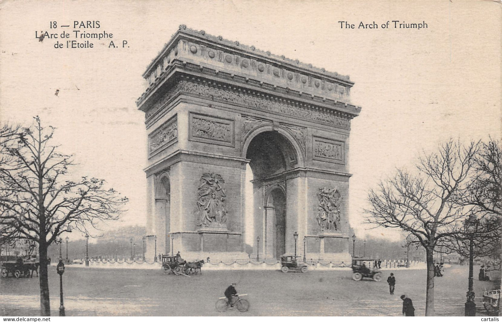 75-PARIS L ARC DE TRIOMPHE DE L ETOILE-N°4226-D/0277 - Arc De Triomphe