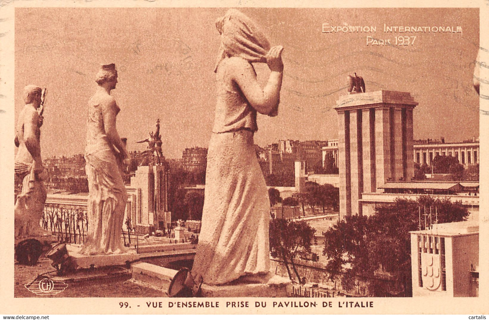 75-PARIS EXPO INTERNATIONALE PAVILLON D Italie 1937-N°4226-D/0193 - Mostre