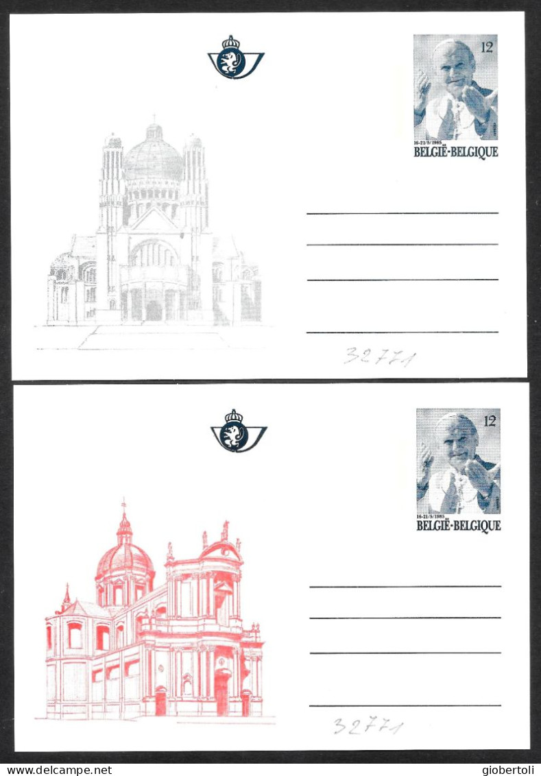 Belgio/Belgium/Belgique: Set Di 5,  Intero, Stationery, Entier, Giovanni Paolo II, John Paul II, Jean-Paul II - Papes