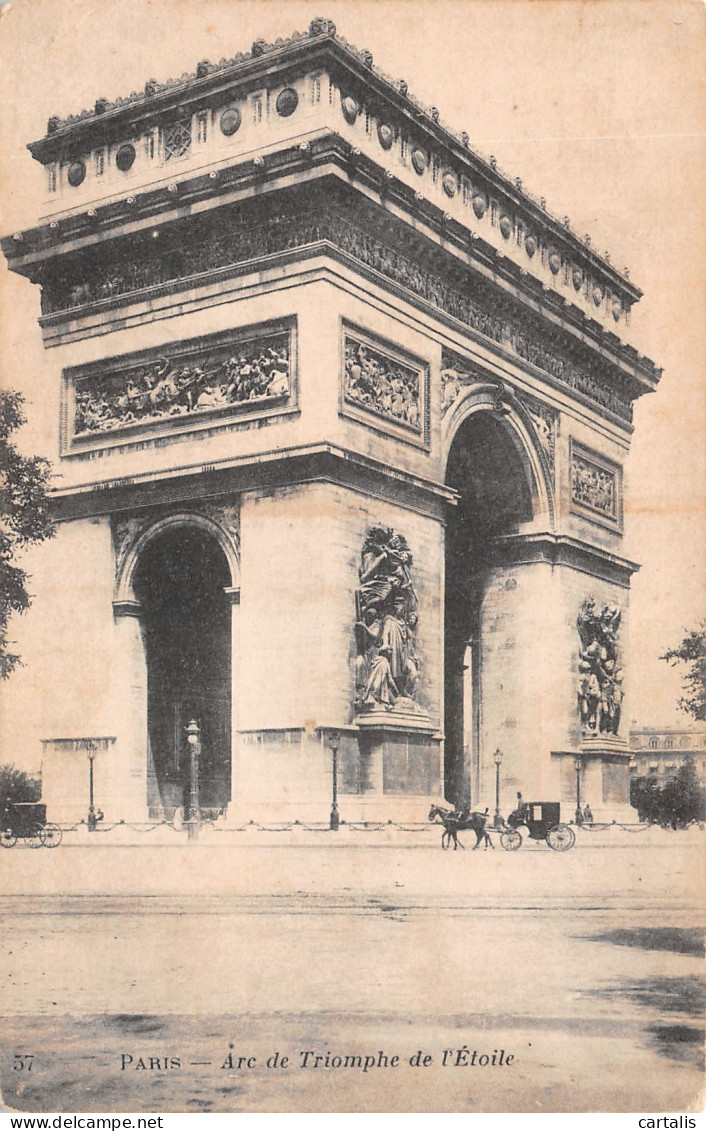 75-PARIS L ARC DE TRIOMPHE DE L ETOILE-N°4226-G/0183 - Arc De Triomphe