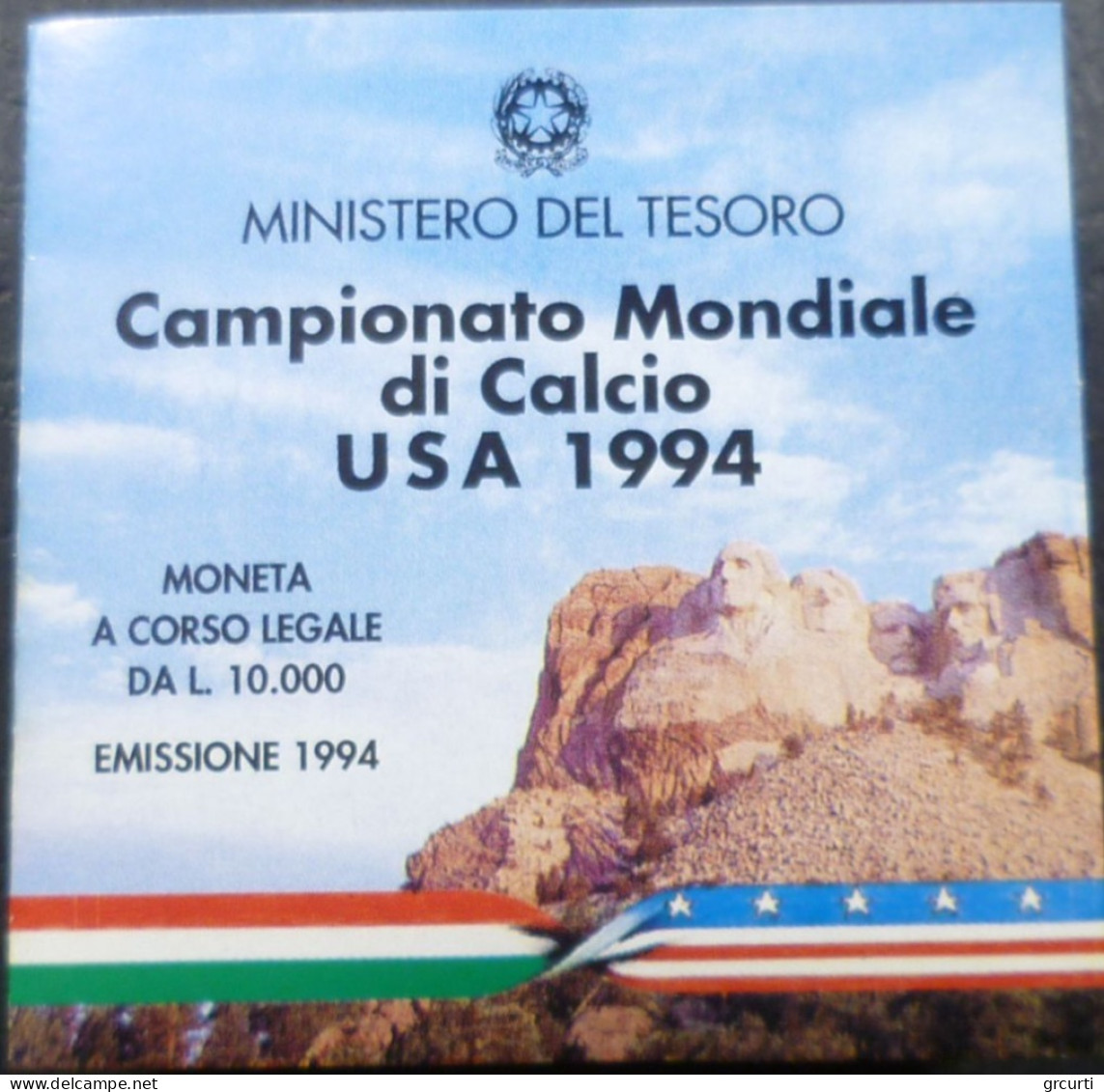 Italia - 10000 Lire 1994 - Campionato Mondiale Di Calcio "Usa '94" - Gig# 464 - KM# 166 - 10 000 Lire