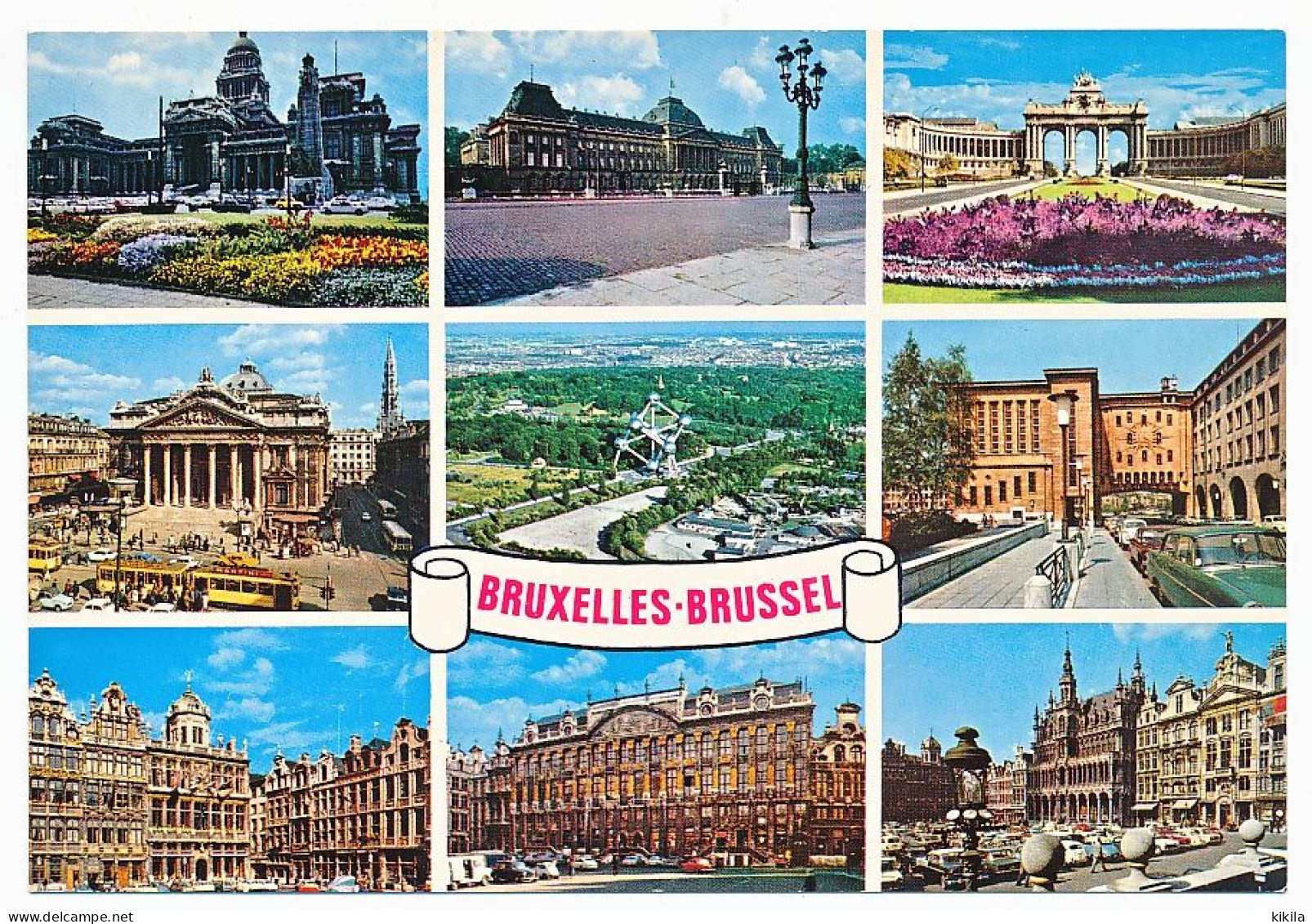 CPSM / CPM 10.5 X 15 Belgique (42) BRUXELLES   Souvenir De  (9 Photos) - Monuments, édifices