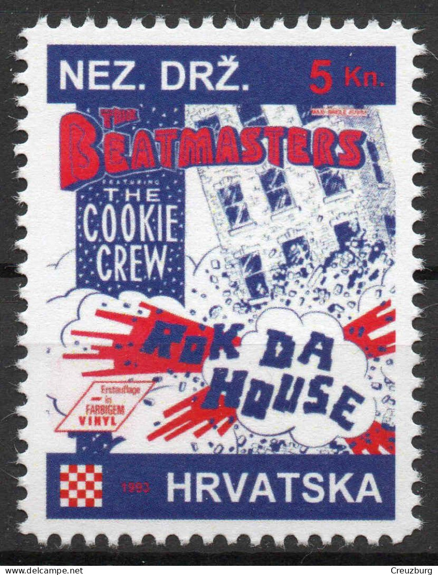 The Beatmasters Feat.The Cookie Crew - Briefmarken Set Aus Kroatien, 16 Marken, 1993. Unabhängiger Staat Kroatien, NDH. - Croatia