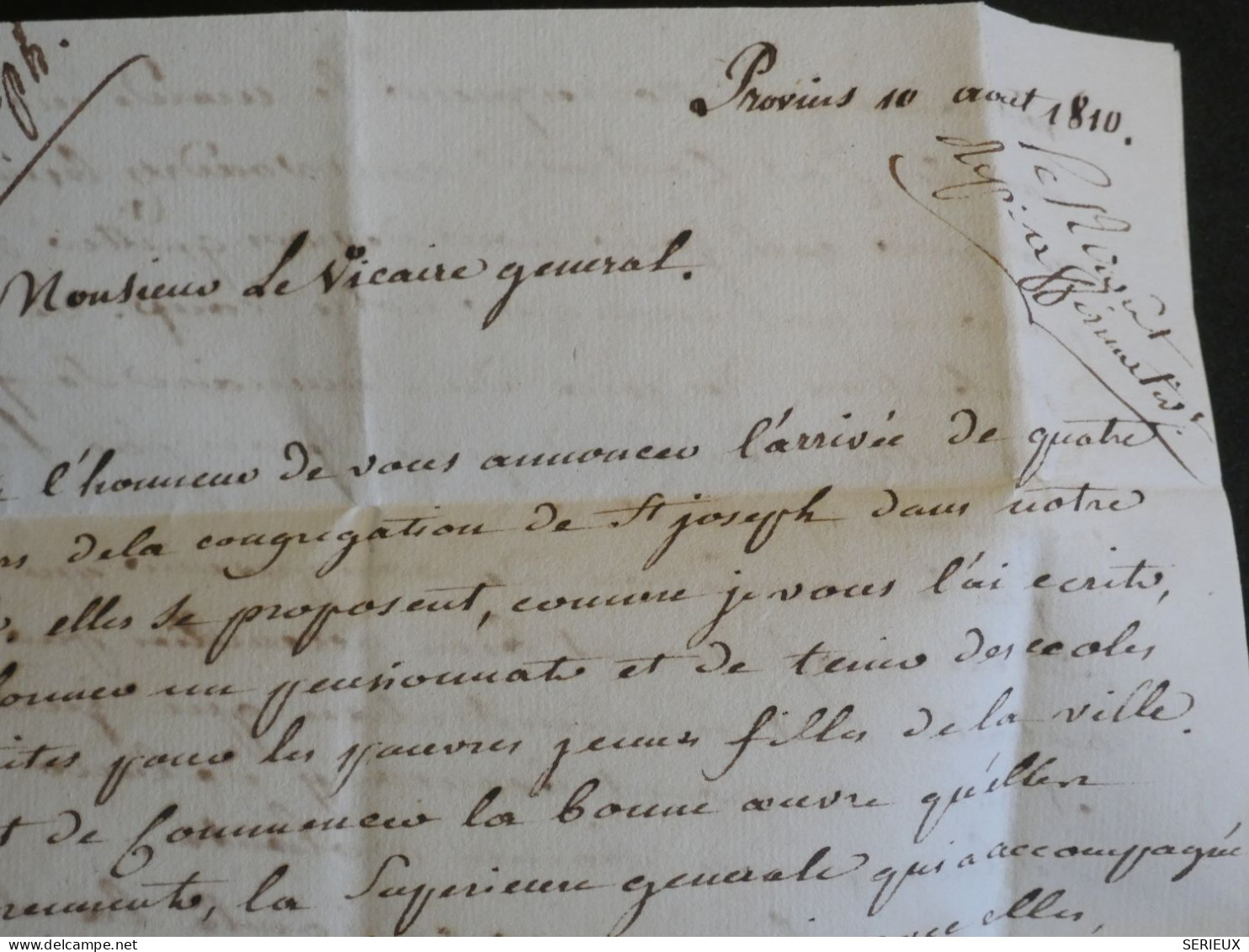 DP3  FRANCE  LETTRE EN PORT RR  1810 PROVINS A MEAUX  + AFF. INTERESSANT++ - 1801-1848: Précurseurs XIX