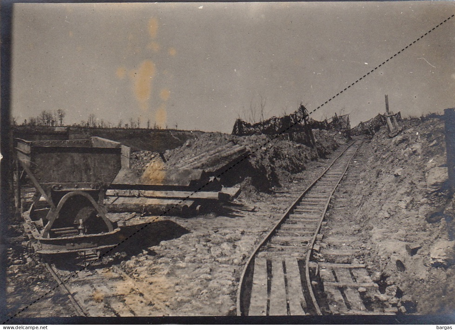 Photo Guerre 14-18 WW1 Les Eparges Wagon Voie Ferrée - Verdun Meuse - Guerre, Militaire