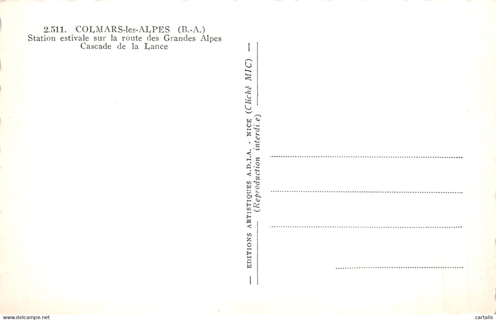 04-COLMARS LES ALPES-N°4228-A/0183 - Autres & Non Classés