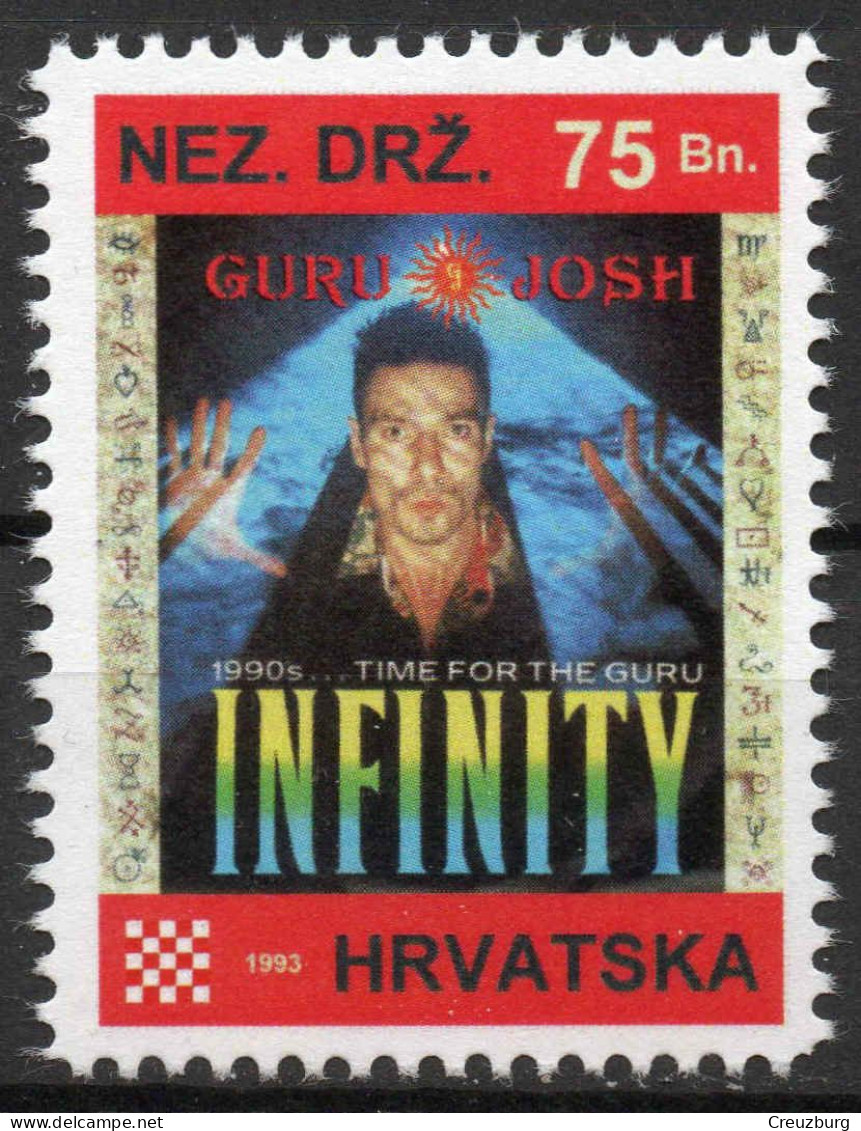 Guru Josh - Briefmarken Set Aus Kroatien, 16 Marken, 1993. Unabhängiger Staat Kroatien, NDH. - Kroatien